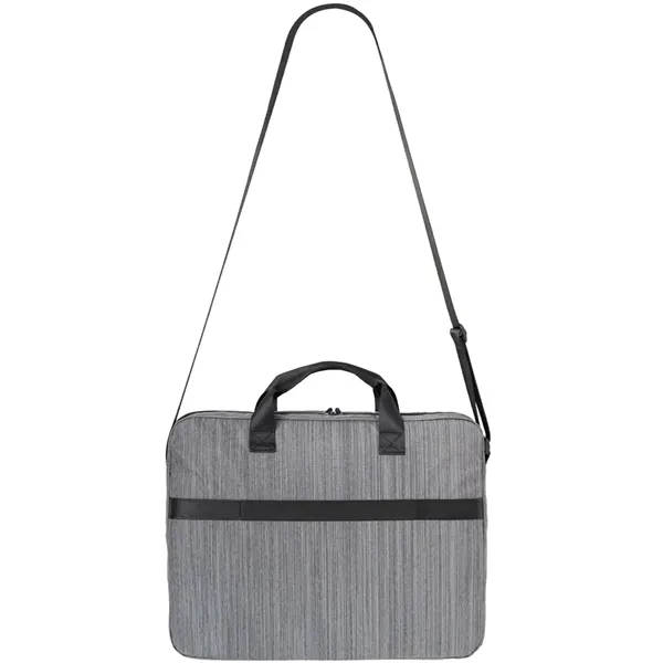 Laptop briefcase made from recycled material with double-puller front pocket, internal... from ASI 39552 BEL Promo