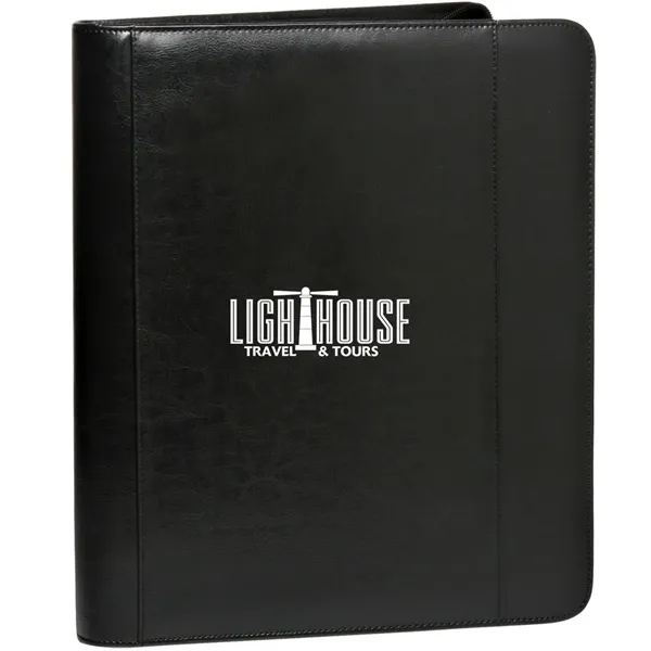 Deluxe three-ring zippered portfolio with 20 page memo pad.... from ASI 39552 BEL Promo