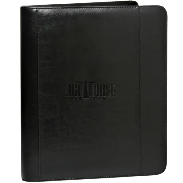 Deluxe three-ring zippered portfolio with 20 page memo pad.... from ASI 39552 BEL Promo