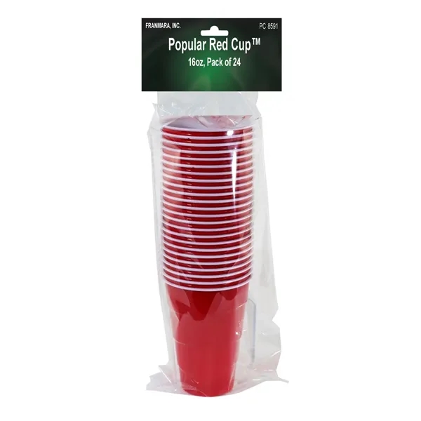 16 oz. durable recyclable, polystyrene bright red cup with measured fill... from ASI 55450 Franmara Inc