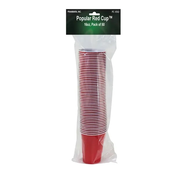 16 oz. durable recyclable, polystyrene bright red cup with measured fill... from ASI 55450 Franmara Inc