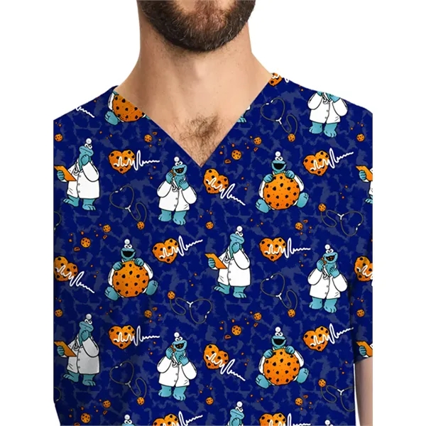 Cherokee - Tooniforms - Unisex 2-Pocket V-Neck Print Top... from ASI 86018 Scrub Authority / Uniform Stores