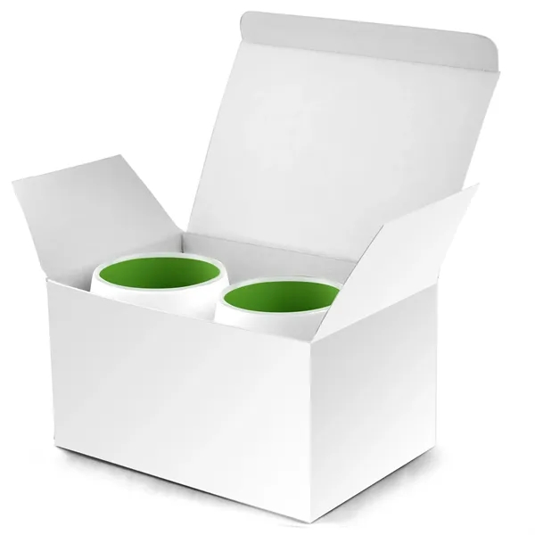 14 oz white coffee mug with colored interior... from ASI 31518 ADNART / Ad-N-Art