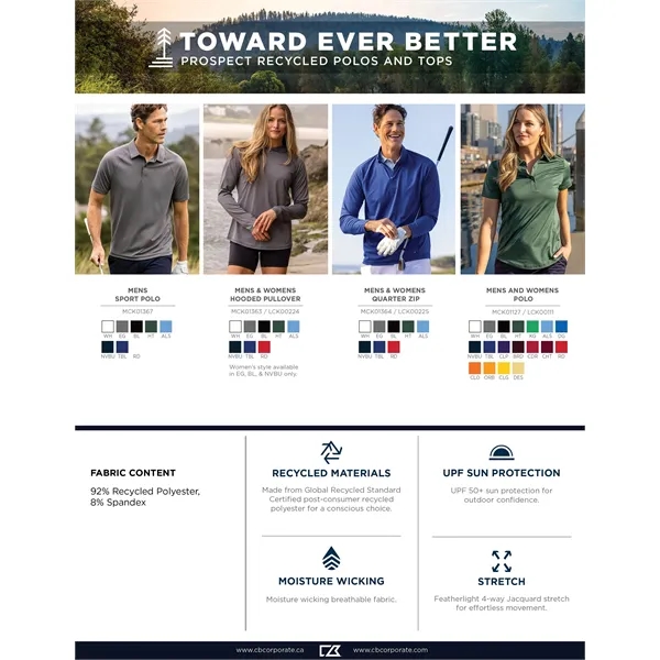 Men's polo with short sleeves, moisture-wicking performance, UPF 50+ protection, and... from ASI 47965 Cutter & Buck