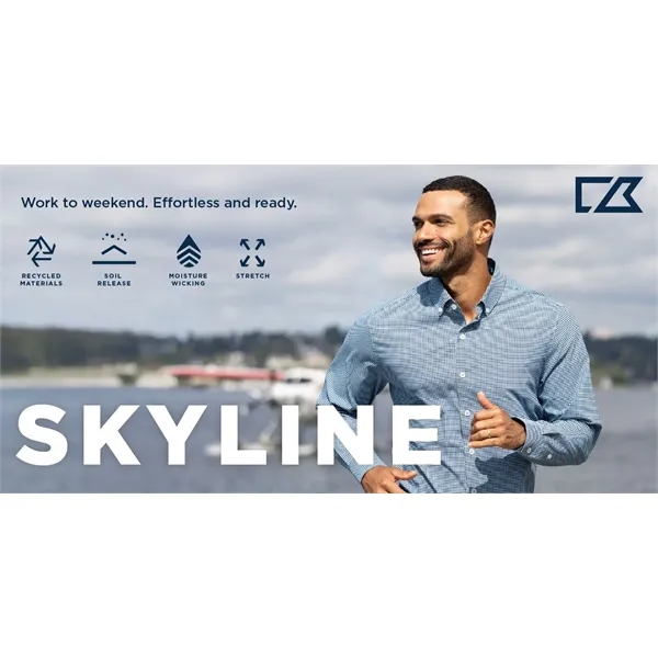 Cutter & Buck Skyline Eco Pinstripe Mens Big & Tall Long... from ASI 47965 Cutter & Buck