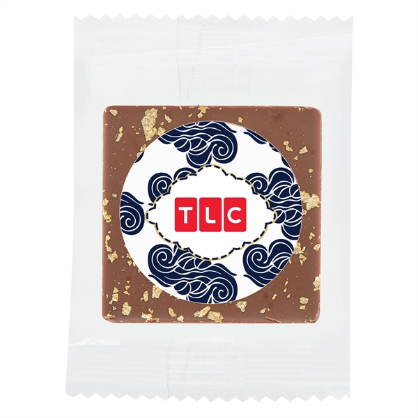 1.625" L x 1.65" W candy squares with 23K Gold Flakes... from ASI 71685 Midnite Snax®