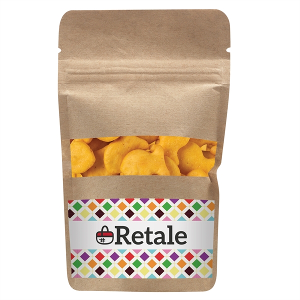 Resealable window pouch bag filled with 0.6 ounces of Goldfish® Crackers.... from ASI 71685 Midnite Snax®