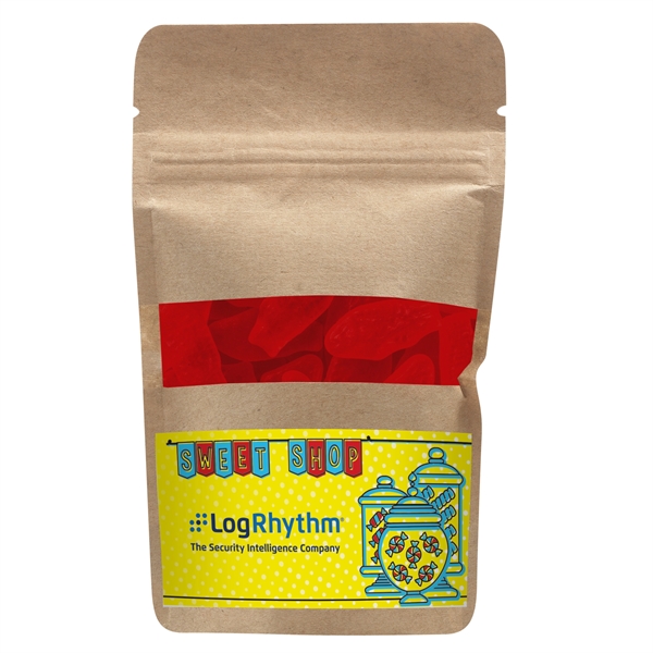 Resealable window pouch bag filled with 1.7 ounces of Swedish Fish®... from ASI 71685 Midnite Snax®