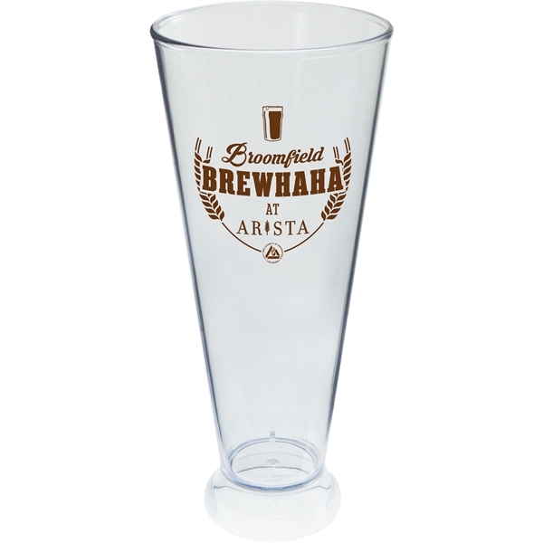 Heavy Clear Plastic Pilsner Glass.  Made in USA of styrene... from ASI 61952 Howw Mfg Co Inc / Howw USA