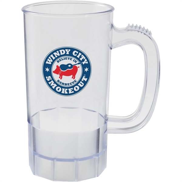 14 oz. Clear Plastic Fluted Mug with Handle.  Made in... from ASI 61952 Howw Mfg Co Inc / Howw USA