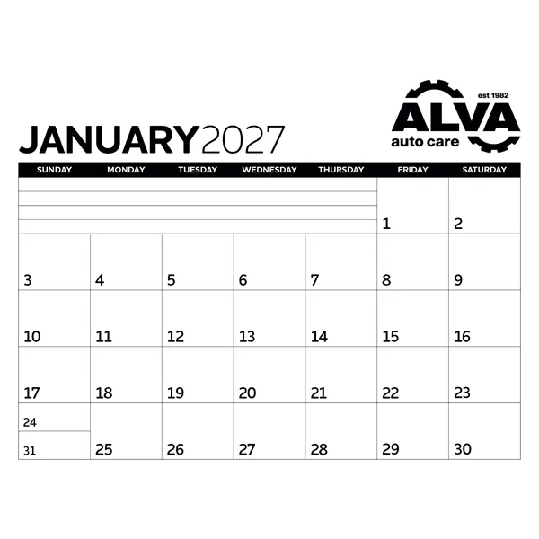 Triumph® Calendars Small Monthly Desk Pad - Black & White...... from ASI 40480 Koozie Group