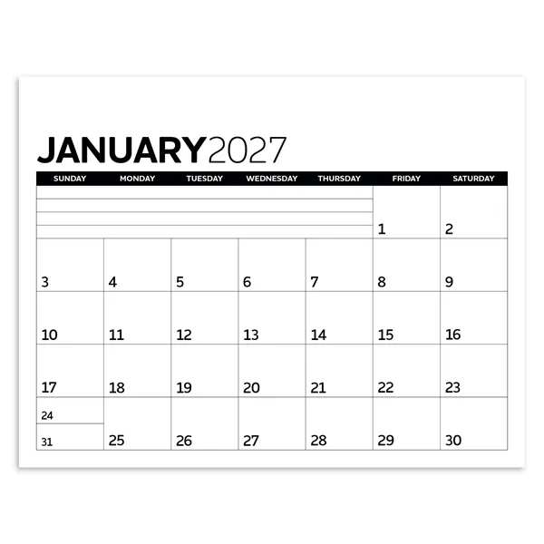 Triumph® Calendars Small Monthly Desk Pad - Black & White...... from ASI 40480 Koozie Group