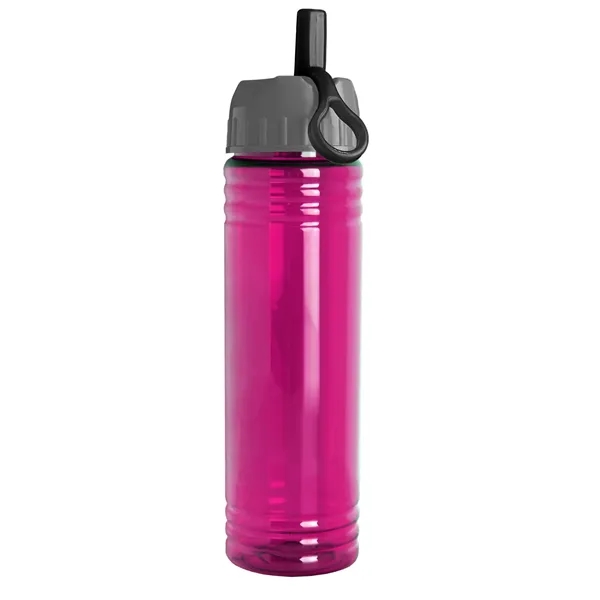 Slim Cylinder Design 24 oz. UpCycle Sport Bottles with Ring Straw... from ASI 40480 Koozie Group