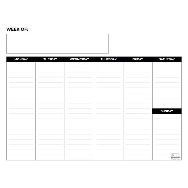 Triumph® Calendars Small Weekly Desk Pad - Black & White ...... from ASI 40480 Koozie Group