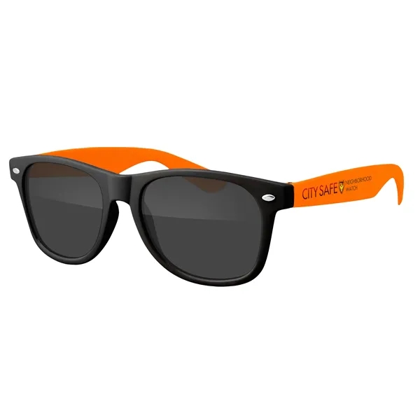 Two-Tone Retro Vibes Black Frame Sunglasses... from ASI 40480 Koozie Group