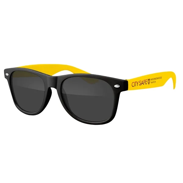 Two-Tone Retro Vibes Black Frame Sunglasses... from ASI 40480 Koozie Group