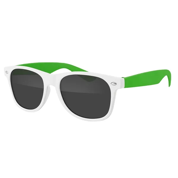 Two-Tone Retro Vibes White Frame Sunglasses... from ASI 40480 Koozie Group