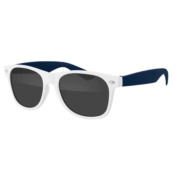 Two-Tone Retro Vibes White Frame Sunglasses... from ASI 40480 Koozie Group