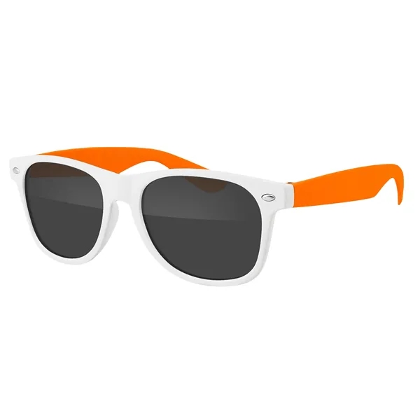 Two-Tone Retro Vibes White Frame Sunglasses... from ASI 40480 Koozie Group