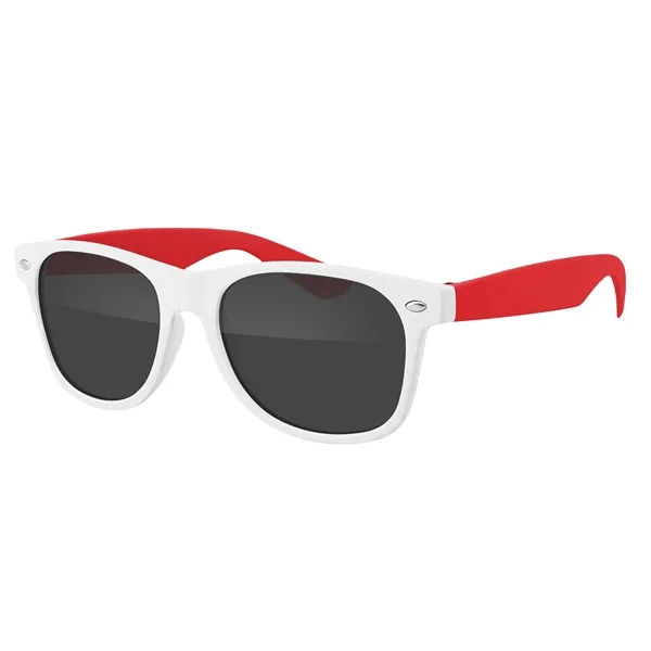 Two-Tone Retro Vibes White Frame Sunglasses... from ASI 40480 Koozie Group