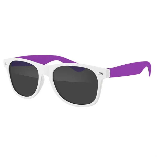 Two-Tone Retro Vibes White Frame Sunglasses... from ASI 40480 Koozie Group