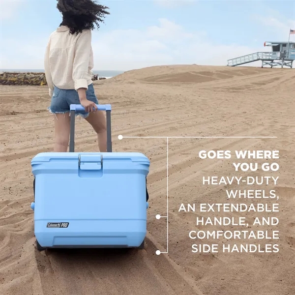Coleman® Pro Series 55-Quart Wheeled Hard Cooler... from ASI 40480 Koozie Group