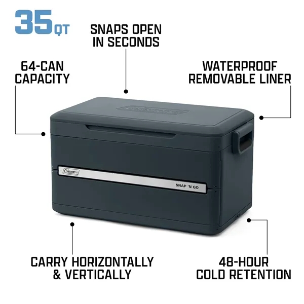 Coleman® Snap 'N Go™ Collapsible 35-Quart Hard-Sided Cooler... from ASI 40480 Koozie Group