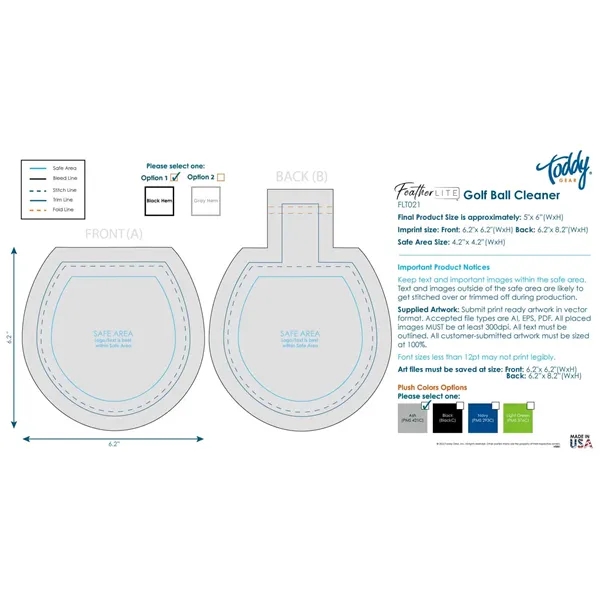 Toddy® Gear Featherlite™ Golf Ball Cleaner... from ASI 40480 Koozie Group