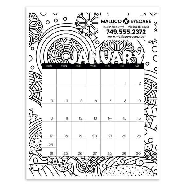 Item #6559 Triumph® Calendars Small Monthly Desk Pad Calendar - Colo...
