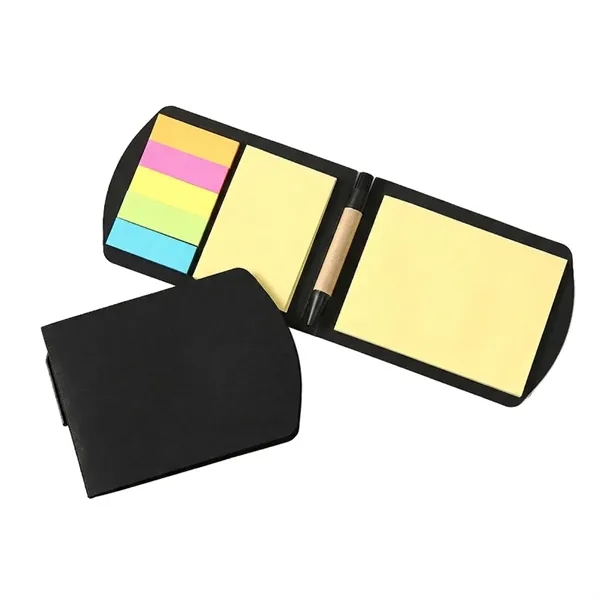 Kraft paper cover sticky notes with pen plus 1 color silkscreen... from ASI 37218 Athena Promo (tm)