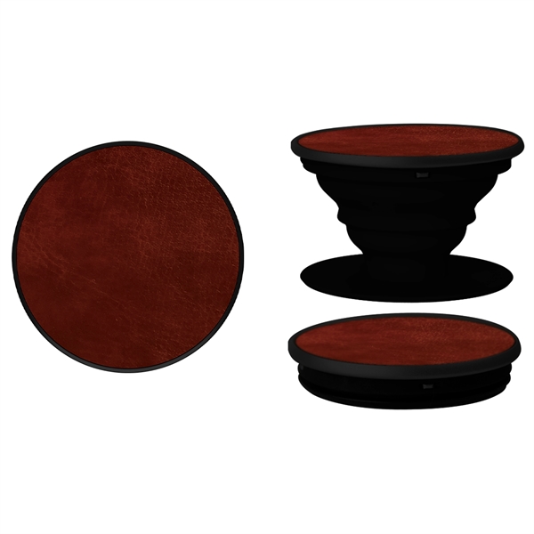 Vegan Leather PopSockets media stand and phone grip.... from ASI 62124 iClick, Inc. / iClick®