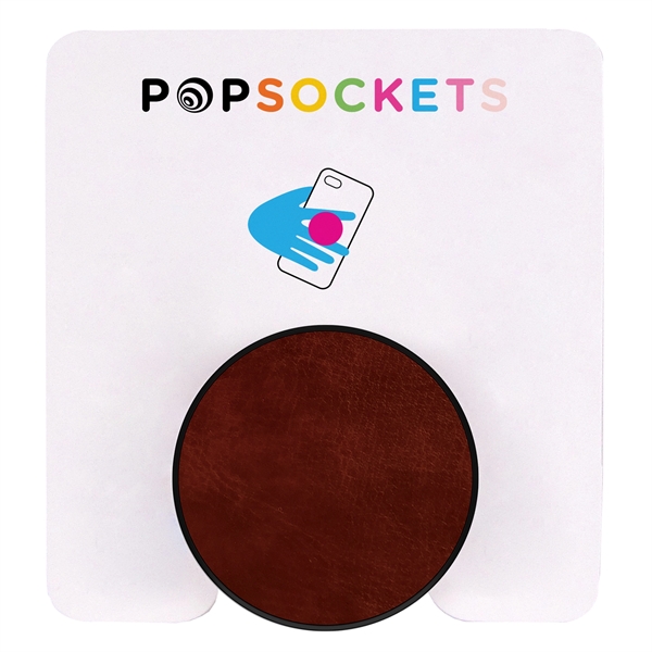 Vegan Leather PopSockets media stand and phone grip.... from ASI 62124 iClick, Inc. / iClick®