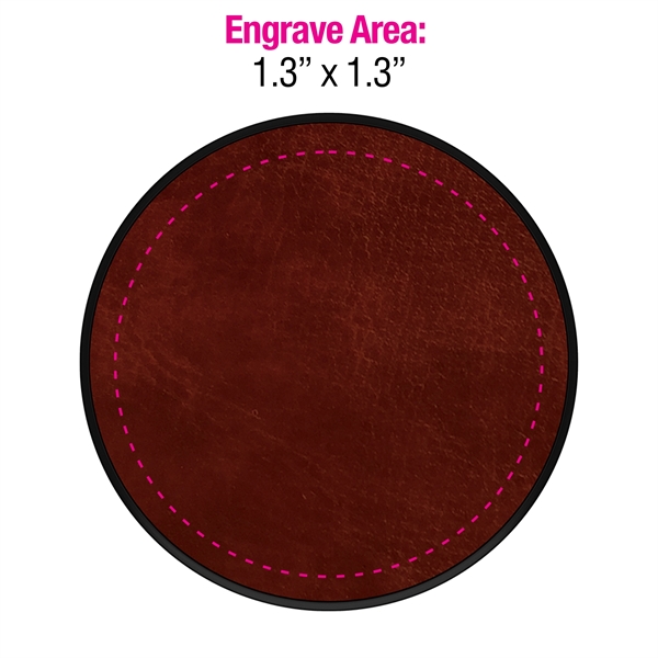 Vegan Leather PopSockets media stand and phone grip.... from ASI 62124 iClick, Inc. / iClick®