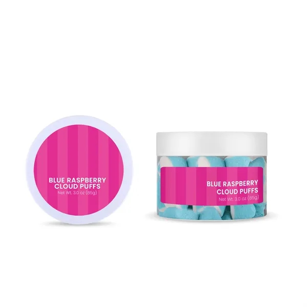 3 oz small jar of blue raspberry-flavored marshmallow gummies.... from ASI 61966 HPG / SugarSpot
