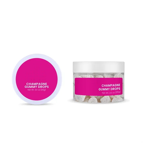 Champagne-flavored gummy drops covered with nonpareil "bubbles"... from ASI 61966 HPG / HPG Gold SugarSpot