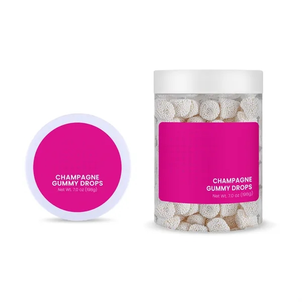 Champagne-flavored gummy drops covered with nonpareil "bubbles"... from ASI 61966 HPG / HPG Gold SugarSpot
