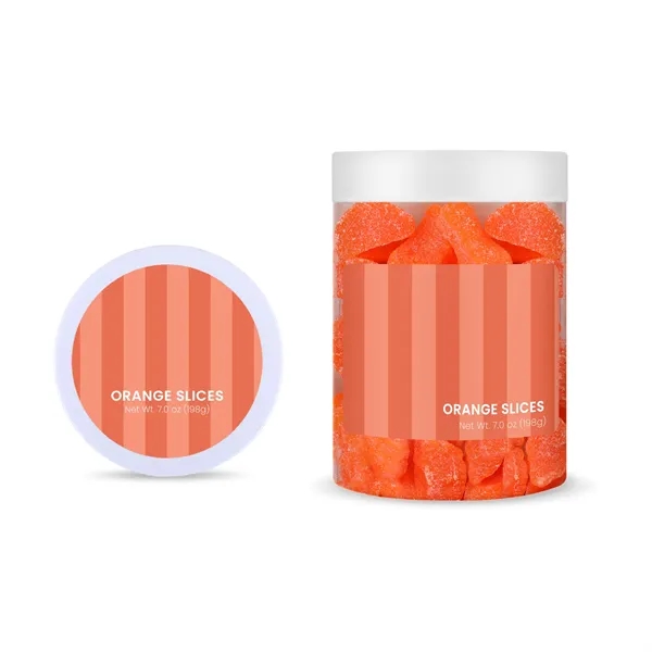 7 oz large jar of orange-flavored jellies coated in crunchy sugar.... from ASI 61966 HPG / SugarSpot