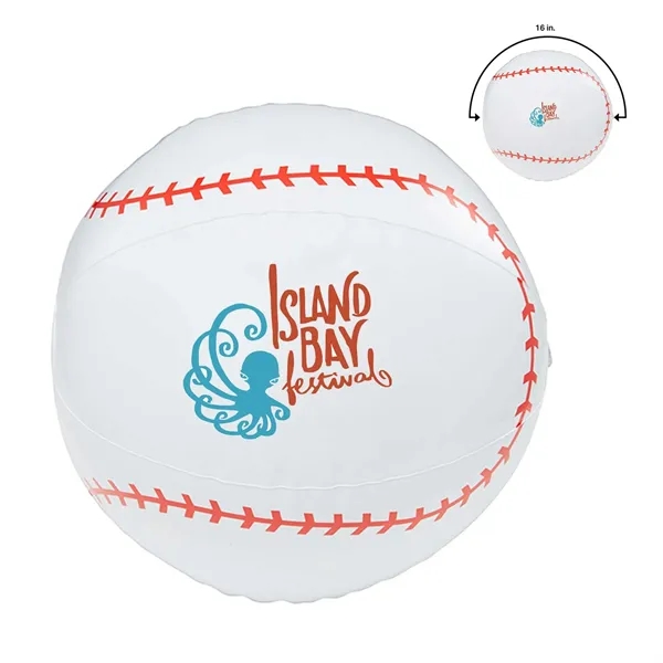 16" baseball style inflatable beach ball.... from ASI 63549 Jornik Manufacturing Corp