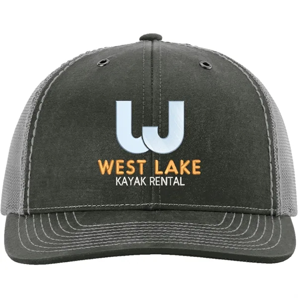 Richardson 112WF Freemont snapback six-panel cotton and polyester trucker cap with... from ASI 74601 Calico