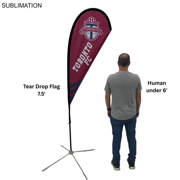 Item #SU749-8 72Hr Fast Ship- 7.5' X-Small Tear Drop Flag Kit Double Sided