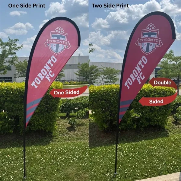 Item #SU749-8 72Hr Fast Ship- 7.5' X-Small Tear Drop Flag Kit Double Sided