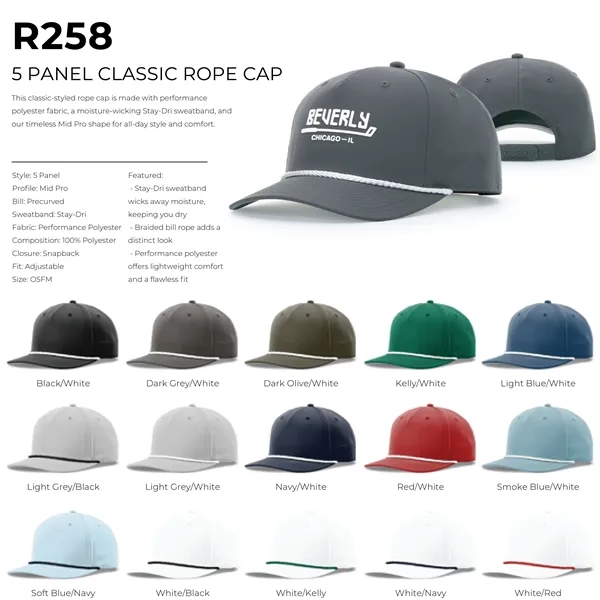 Richardson #258 5 Panel Hat... from ASI 74601 Calico