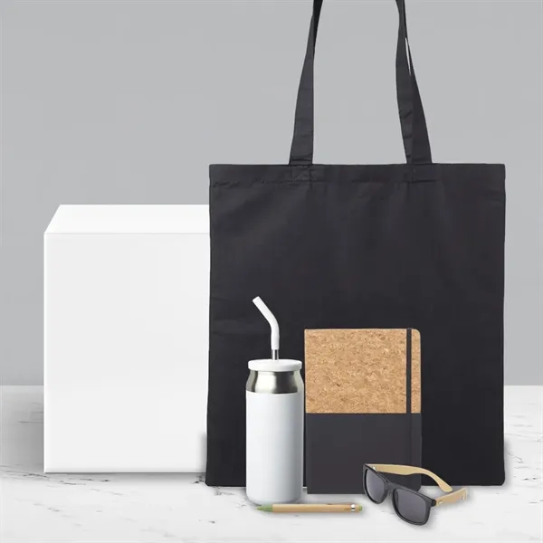 Eco-friendly starter kit with tote bag, recycled pen, recycled notebook, water... from ASI 39552 BEL Promo