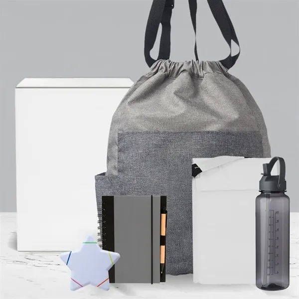 School starter kit with water bottle, highlighter wheel, notebook and pen,... from ASI 39552 BEL Promo