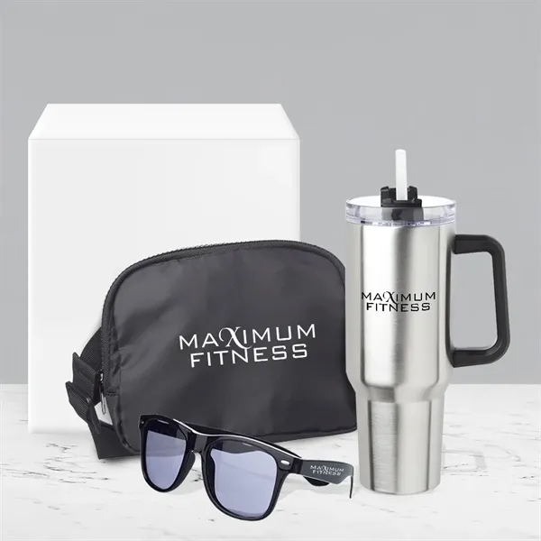 Trendy & niche smart kit with 40 oz. stainless steel travel... from ASI 39552 BEL Promo