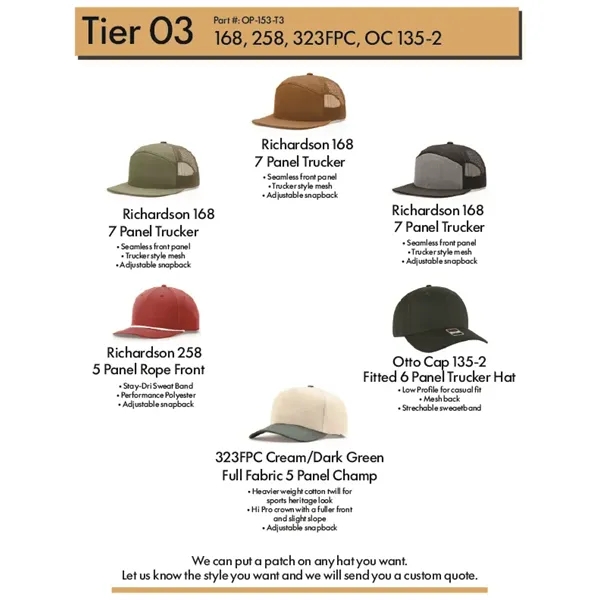 Branded 100% Leather Patches on Tier 3 priced Seven-Panel Trucker Snapback... from ASI 75126 Oowee Products