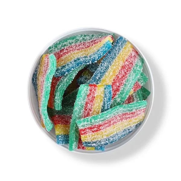 1.1 oz taster packet of sour rainbow belt gummies.... from ASI 61966 HPG / SugarSpot