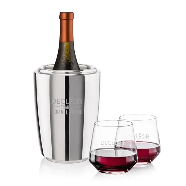 The Pescara Wine Cooler & Wine Glass Set is a refined... from ASI 84592 St Regis Group