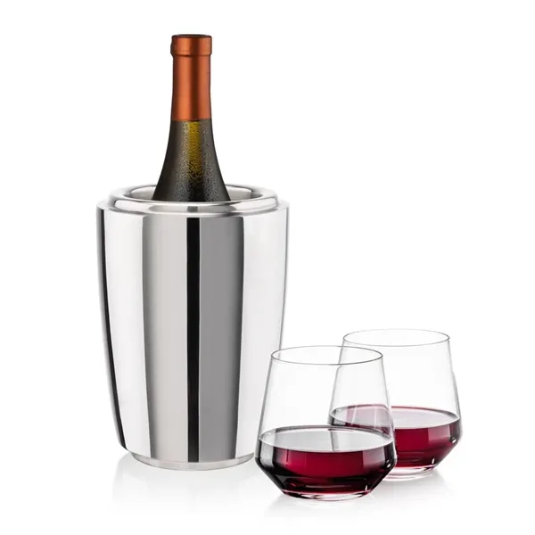 The Pescara Wine Cooler & Wine Glass Set is a refined... from ASI 84592 St Regis Group