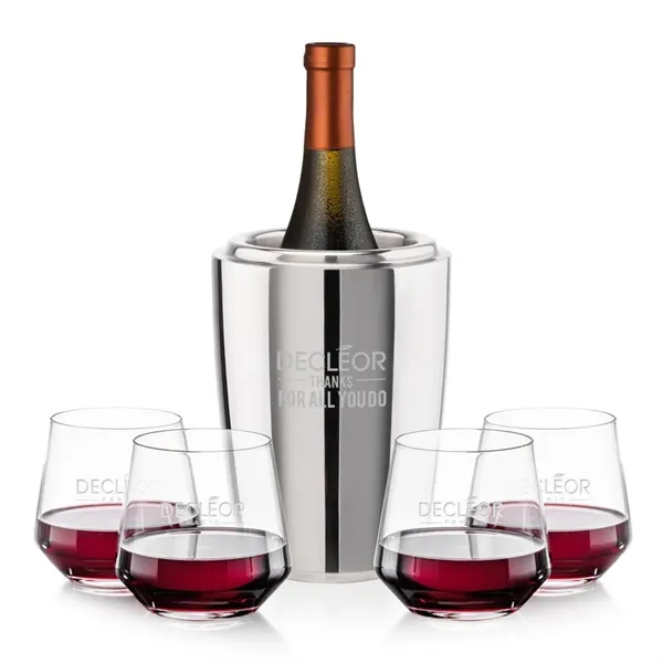 The Pescara Wine Cooler & Wine Glass Set is a refined... from ASI 84592 St Regis Group